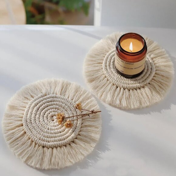 Circle-Shaped Candle Holder or Cup Coaster - Picture 1 of 3